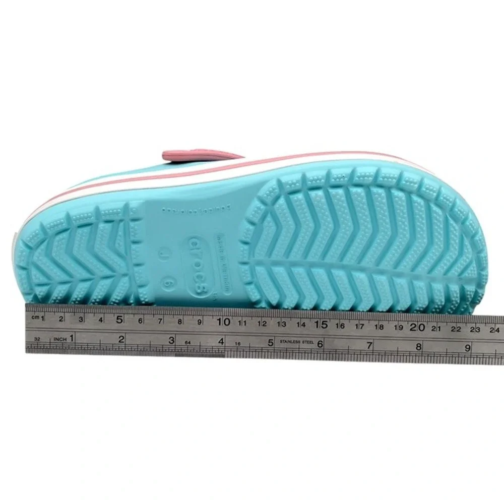 Crocs Bayaband Youth Big Girls Slip-on Clogs Size 6 (J6) Sky Blue Water Friendly